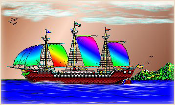 Ship in Harbor art